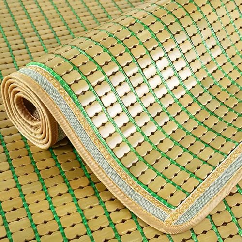 Colchón refrescante de bambú transpirable y plegable para cama de verano para camas individuales/dobles, tapete suave para dormir con aire acondicionado (100 x 190 cm)