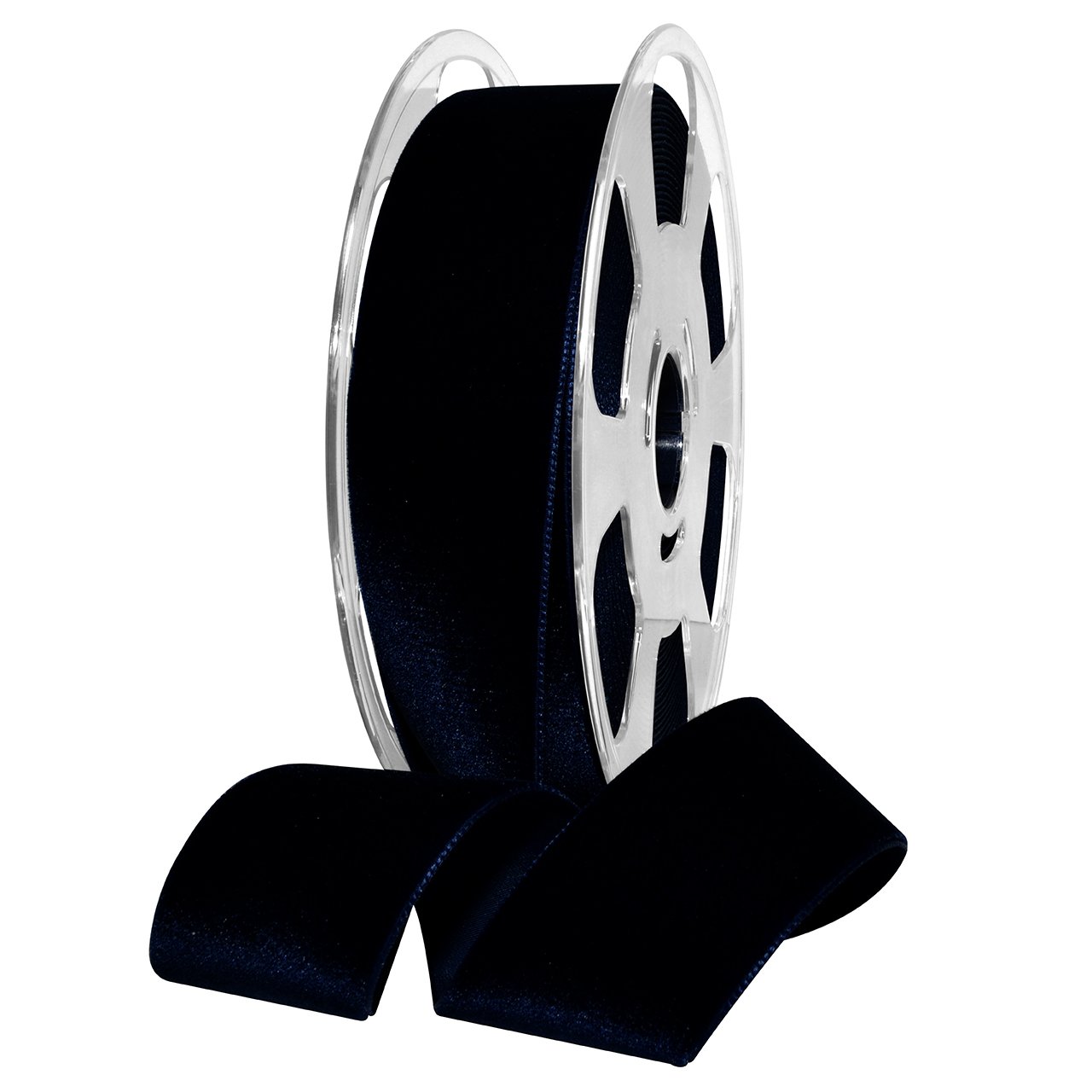 Ruban de velours large bleu marine pour couture et loisirs
