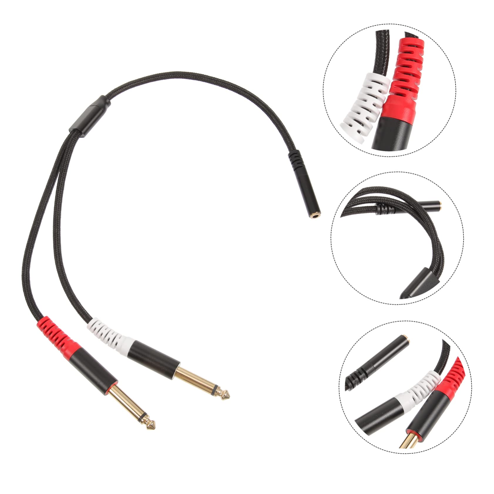 jojofuny 5pezzi Audio Cable Splitter Adattatore Audio Per Studio Sound Flessibile e Resistente Connettori Placcati