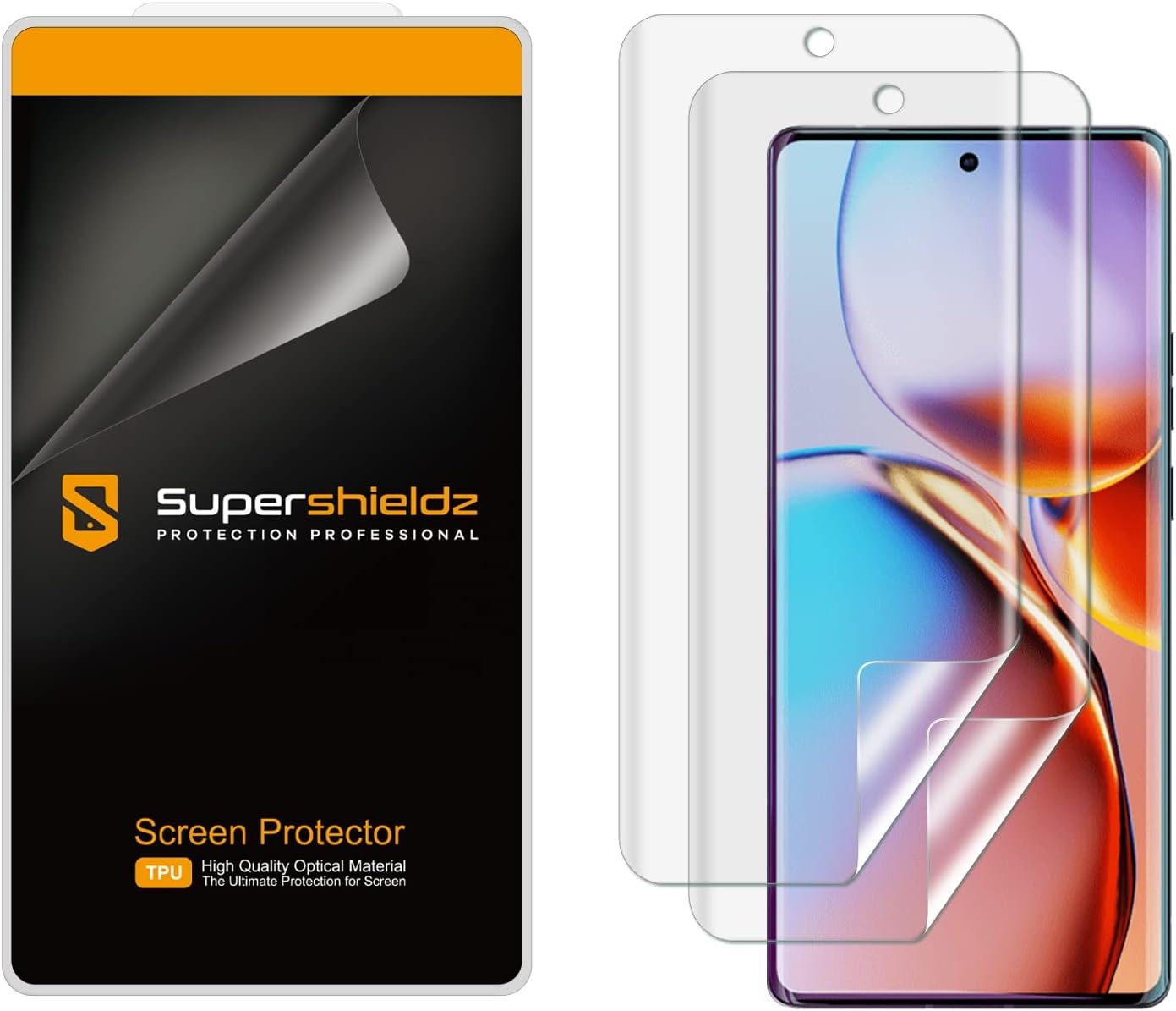 Supershieldz (2 Pack) Designed for Motorola Edge+ / Plus (2023 Model Only) Screen Protector, High Definition Clear Shield (TPU)