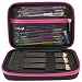 ColorIt Large Pencil Box Case Storage for Colored Pencils, Gel Pens, Markers, Brushes, Craft Supplies - [NEW BLACK LABEL] Semi-Hard EVA Carrying Pouch Case Only (Pink)