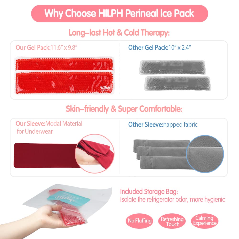 Hilph®Perineal Ice Packs for Postpartum & Hemorrhoid Pain Relief, 2