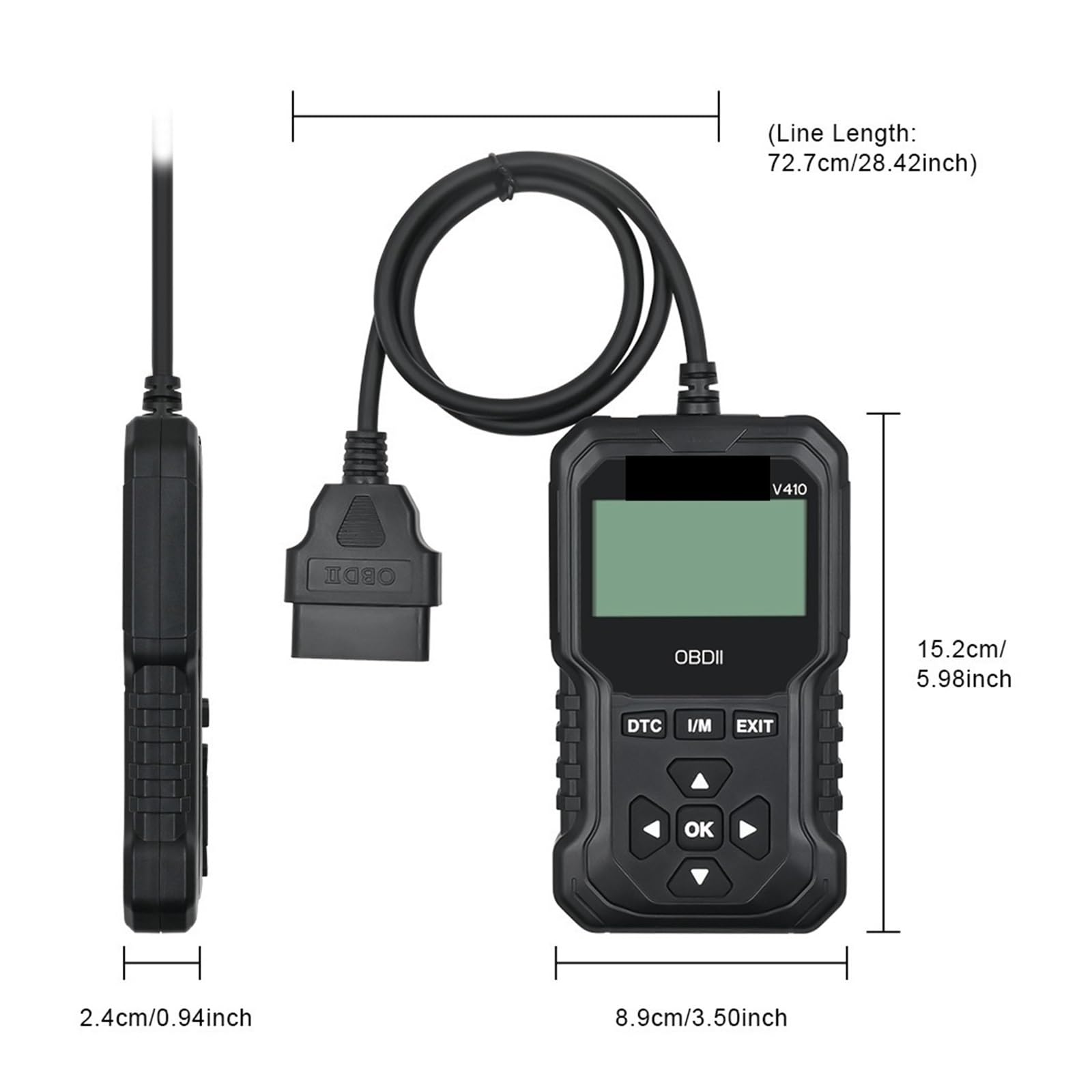 Lettore di Codici, Strumento di scansione for la Ricerca Codici DTC OBD2 for autoveicoli V410 for diagnosi guasti 'Auto per Il Controllo del Motore dell'auto