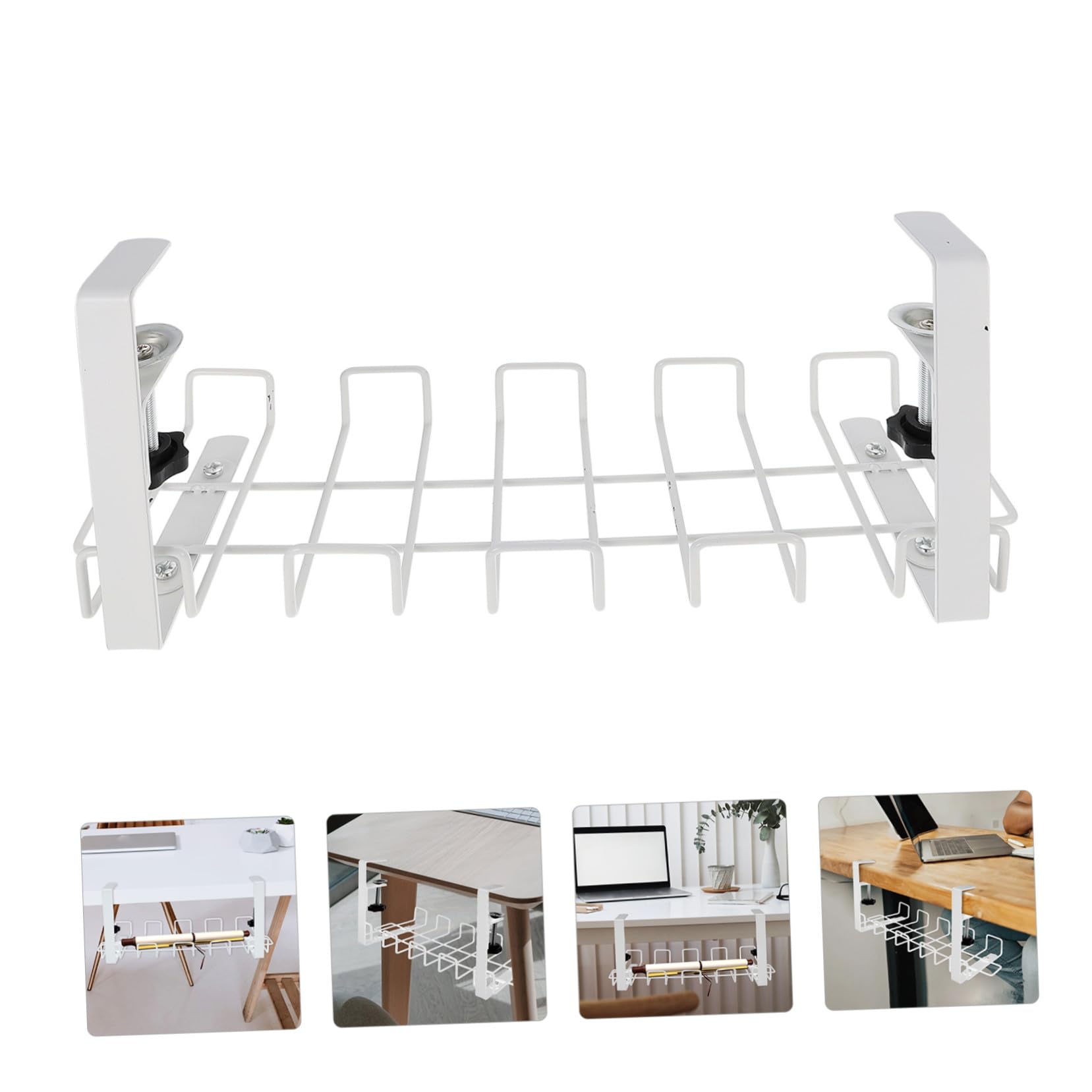 Organisateur Blanc au Acier Carbone Câbles de Bureau
