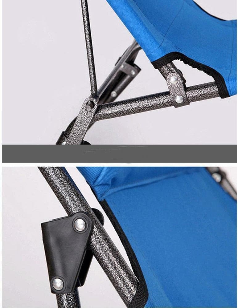 Patio Lounge Chair Chaise Bed Adjustable Beach Reclining Positions with Pillow