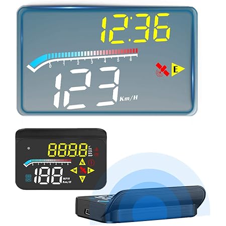 Amazon 追加メーター Acecar ヘッドアップディスプレイ Obd2 Gps ダブルモード Hud 車用 スピードメーター 水温計 バッテリー電圧 燃費 海抜高度 警告機能など M17 マルチゲージ 車 バイク