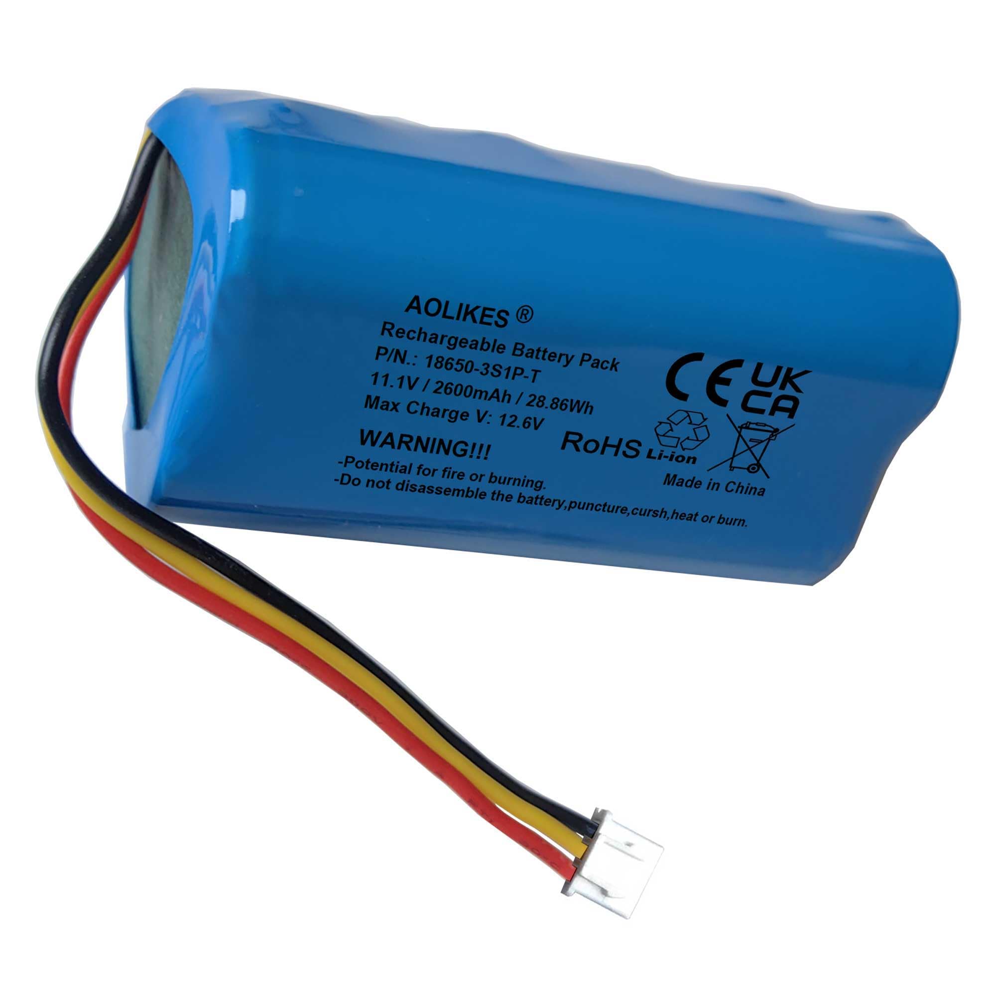 ハリᒼᑋªⁿ❤ Amazon.com: AOLIKES Triangle 11.1v 18650 3s1p 2600mAh Rechargeable