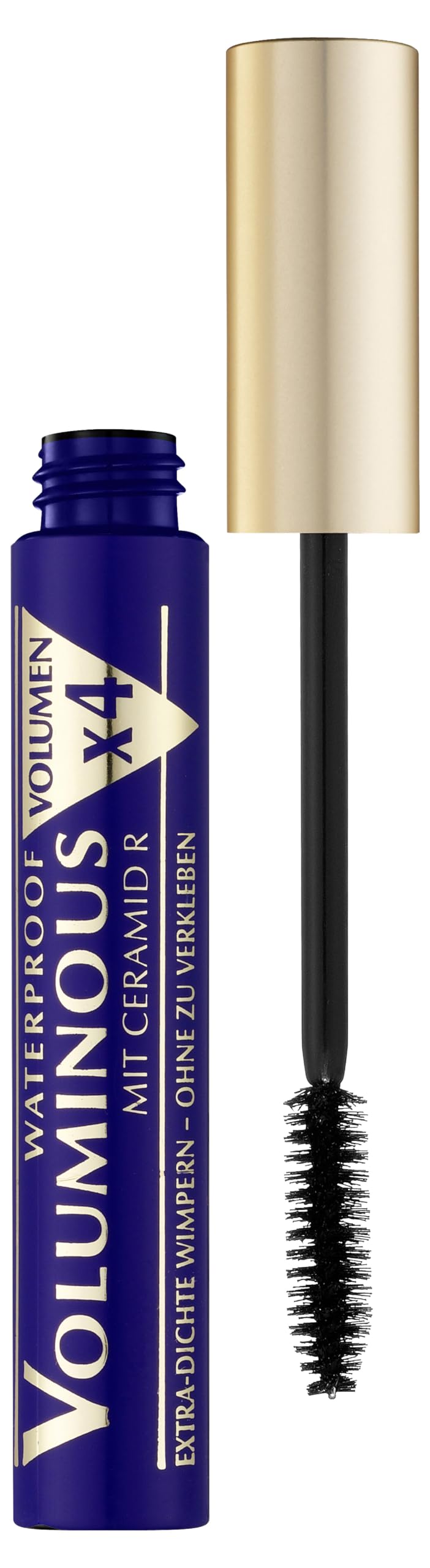 L'Oréal Paris Wasserfeste Mascara, Schwarze Wimperntusche für 4x mehr Volumen und kräftige Wimpern, Voluminous Waterproof, Nr. 00 Waterproof Schwarz, (1 x 7.4) ml (1er Pack)
