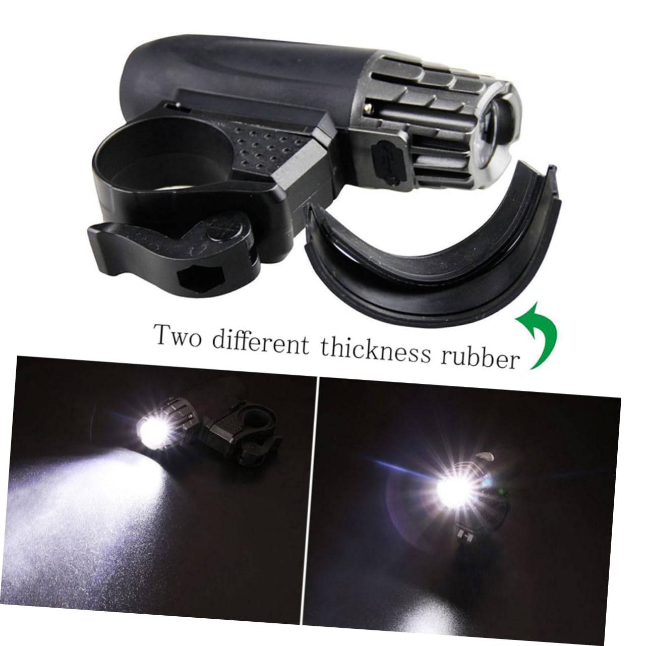 BCOATH USB Rechargeable Bike Light Set Front and Tail LED Lights for Mountain and Road Bikes Swivel Multiple Modes Easy Charge with USB Cable for Night Riding