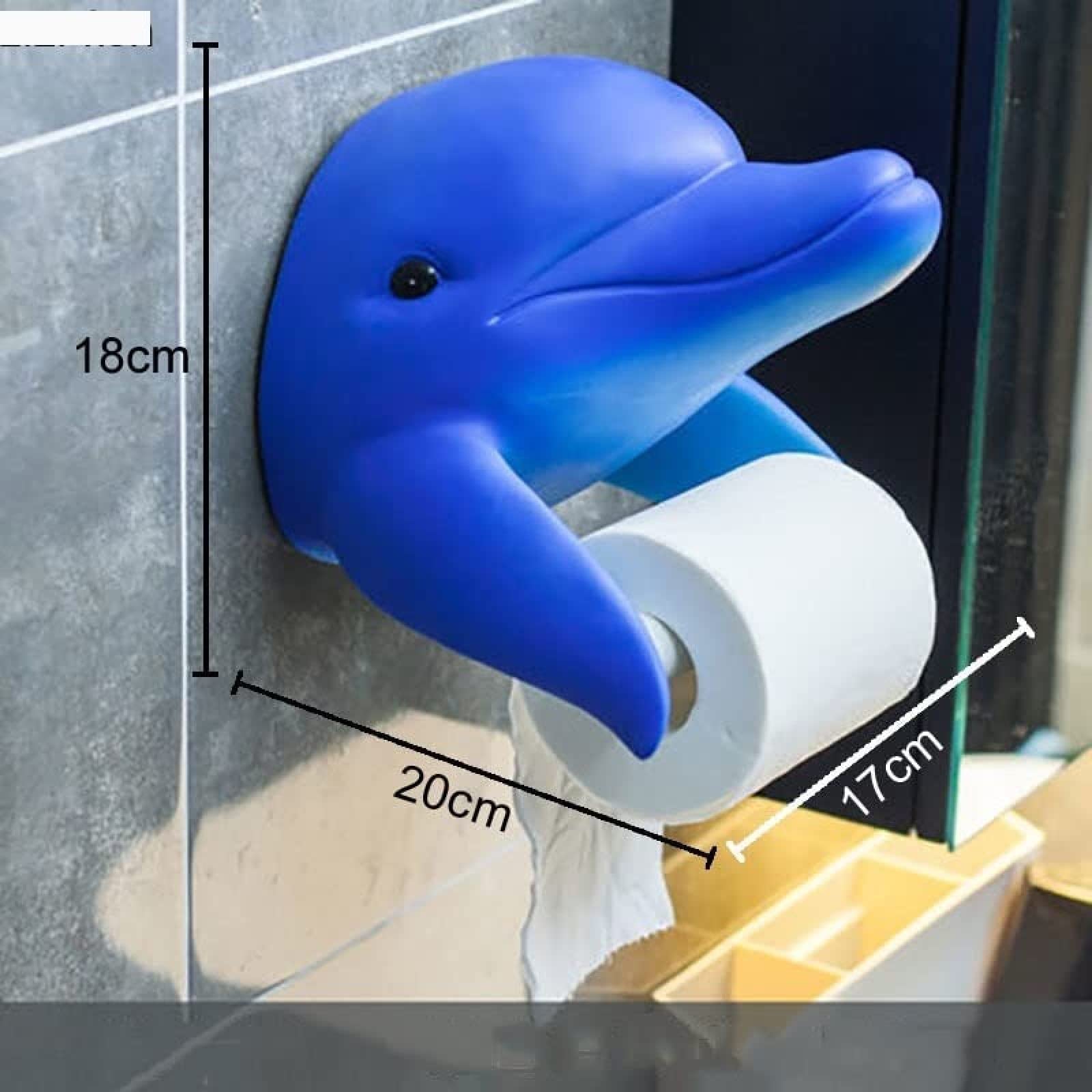 Porte-Rouleau Requin Résine Dauphin Distributeur De Serviettes en Papier Toilette Salle De Bain Étagère Support Mural Décoration De Bain,B