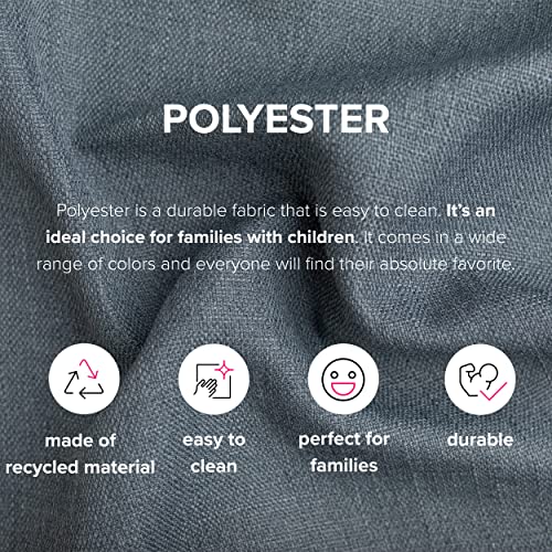 MASTERS OF COVERS Ersatzbezug Kompatibel mit Kivik 3 Sitzer Sofa, Kivik 3 Sitzer Sofabezug, Kivik Bezug, Kivik 3er Bezug, Kivik Loveseat Bezug, 228 x 95 x 83 cm (Dunkelgrau, Polyester) – Bild 7