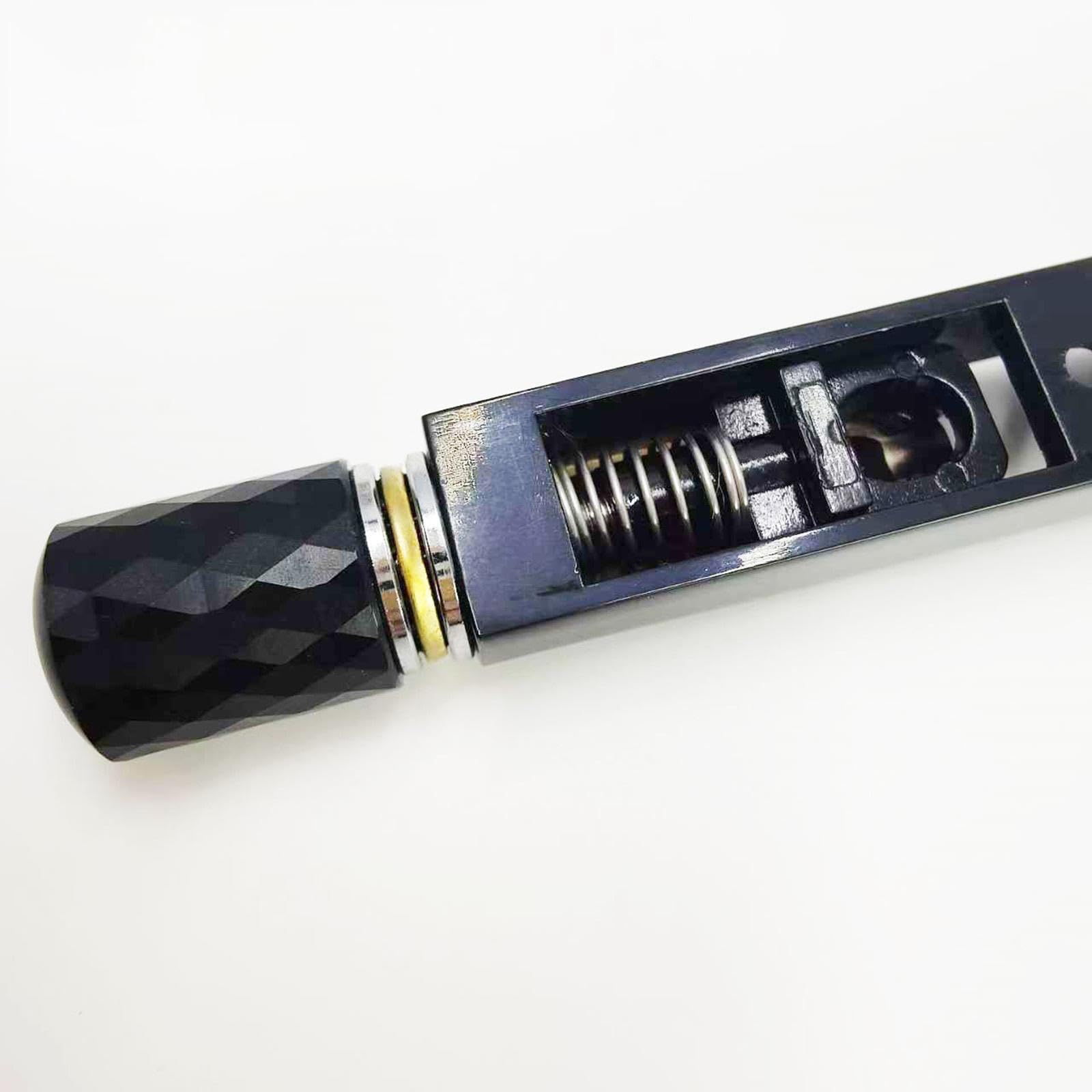 Juego puente y cordal para guitarra eléctrica sin clavijero. Piezas guitarra. Selleta individual con llave, Negro 4 Cuerdas