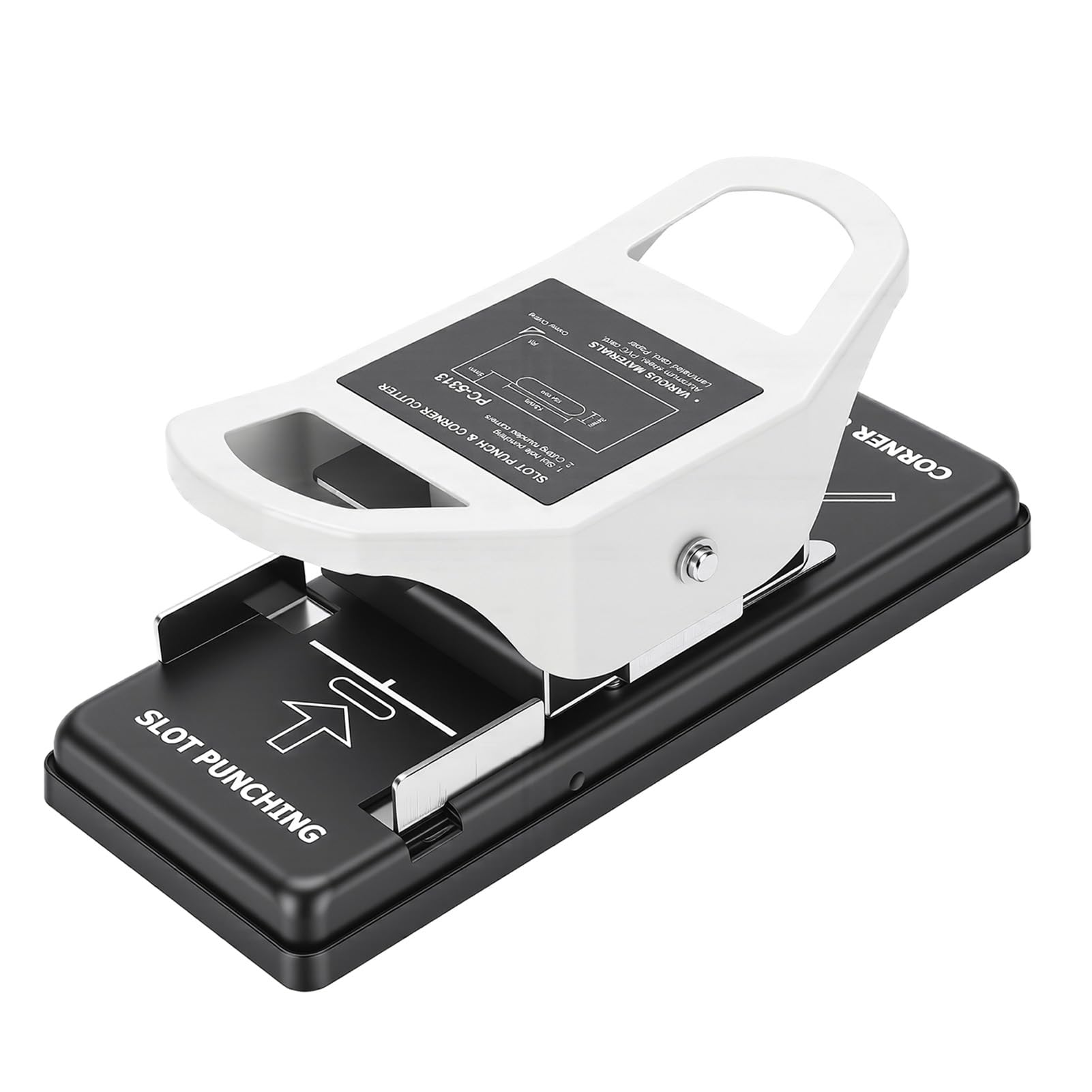 Yosoo Health Gear Locher, 2 in 1 Legierung Abzeichen Locher mit R5 Rundung