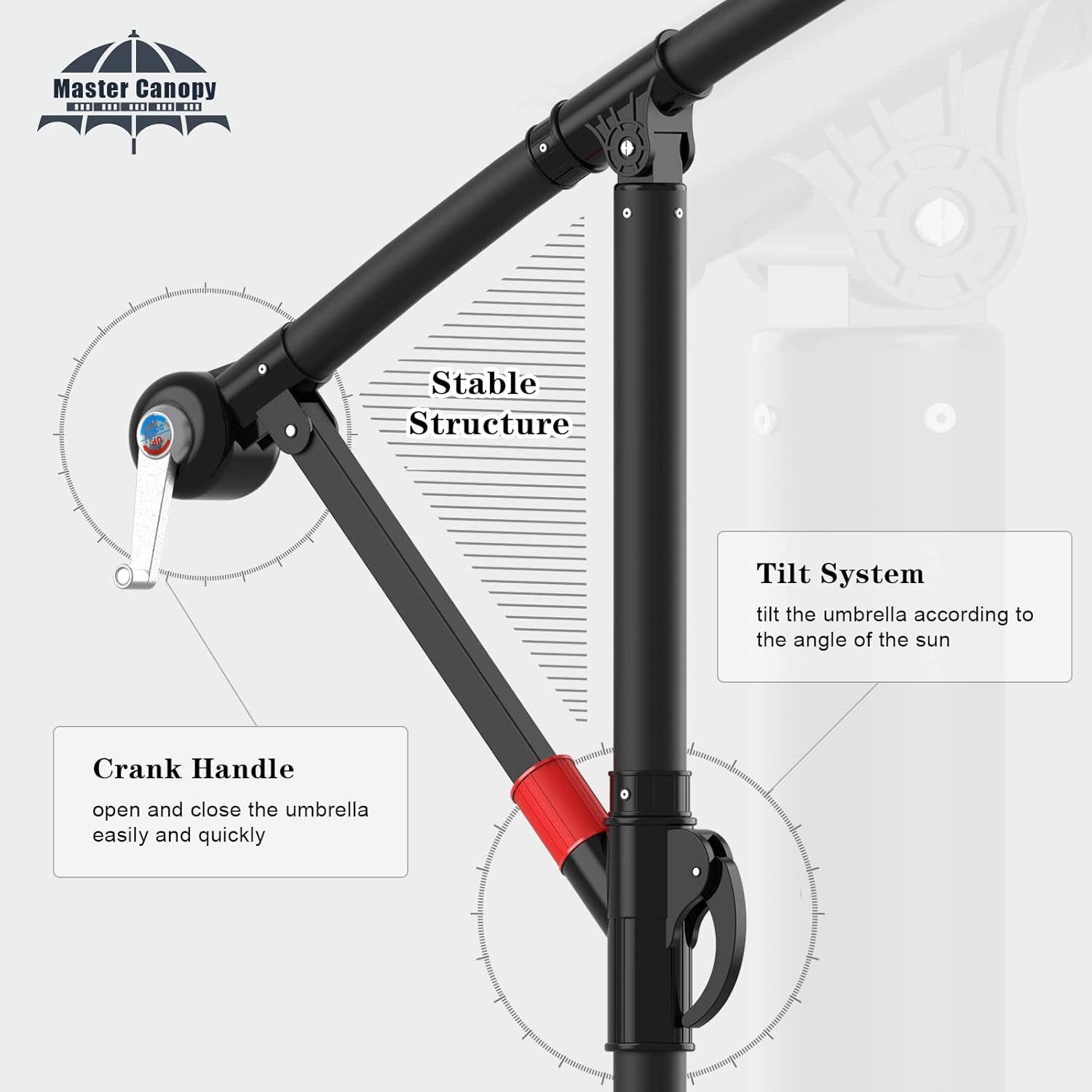 Buy MASTERCANOPY 10FT Patio Umbrella,Outdoor Offset Cantilever Umbrella