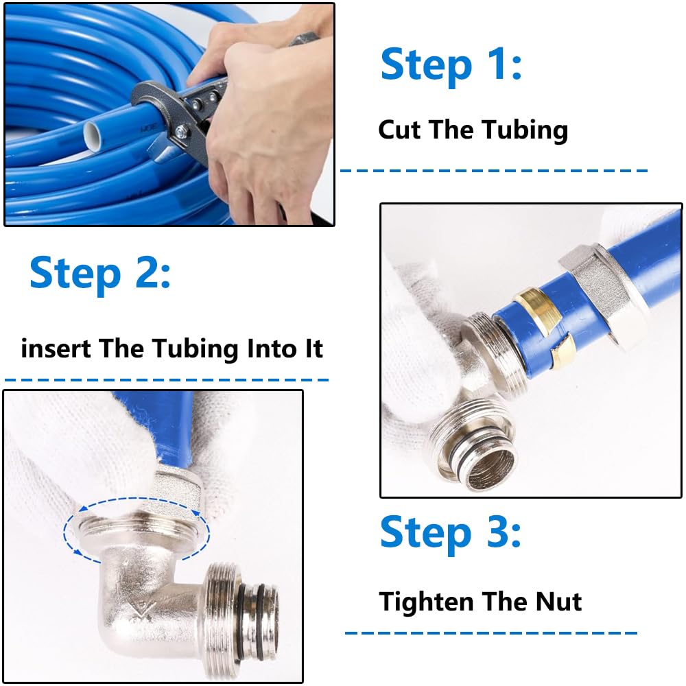 2 accesorios de tubería de aire de codo de 3/4 pulgadas, para sistema de aire rápido, manguera de aire de 3/4 pulgadas, accesorios de línea de aire para sistema de tubo de aire comprimido de garaje