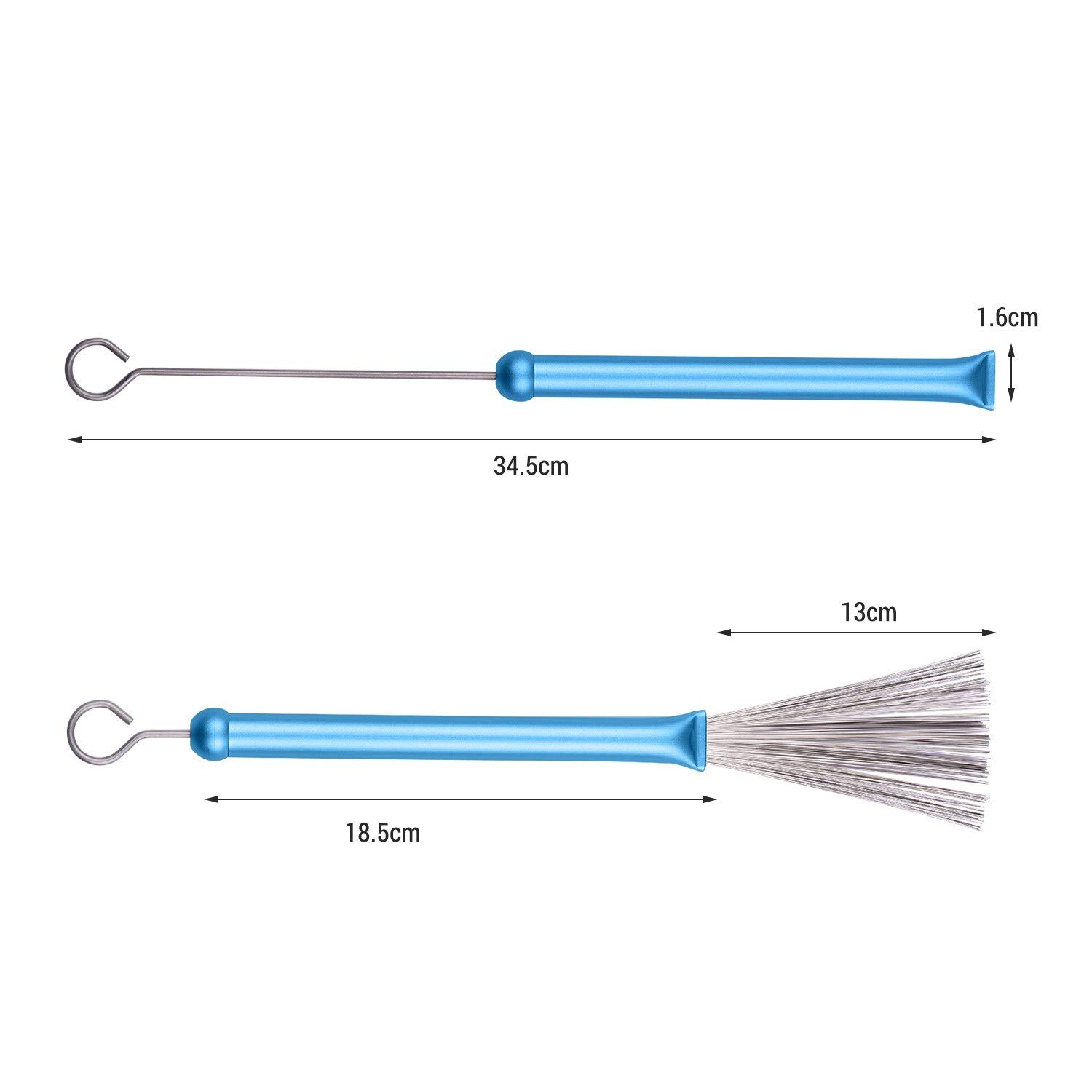 1 para metalowych szczotek perkusyjnych Drum Wire Drum to zestaw perkusyjny do jazzu z aluminiową rączką i mosiężnym systemem /2714