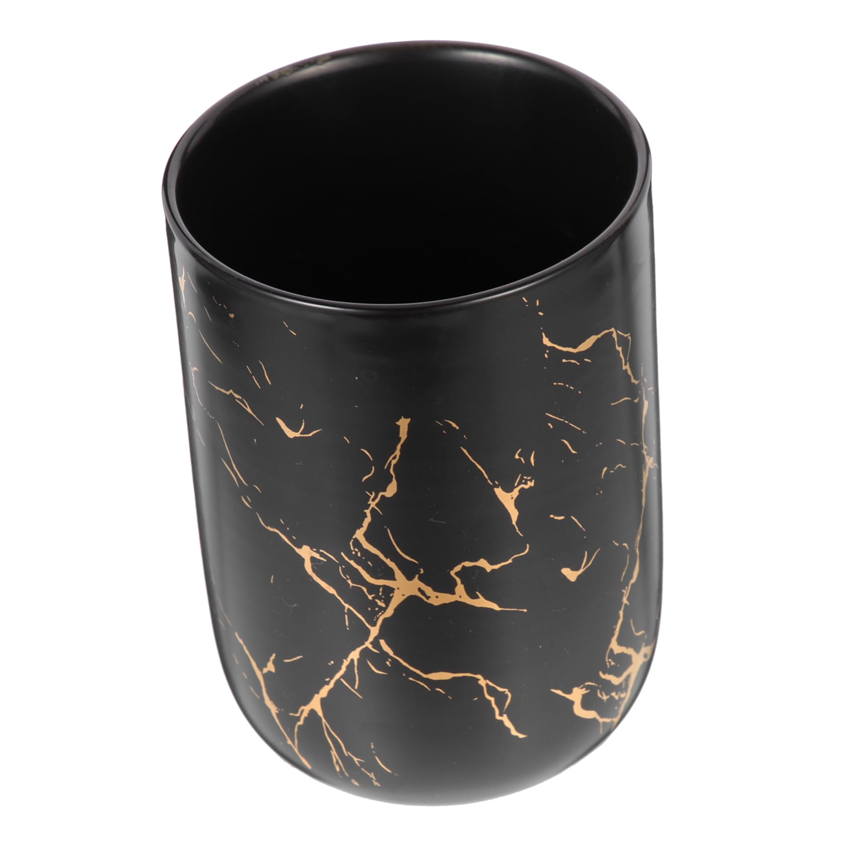 COOLHIYA Multipurpose Marble Pattern Toothbrush and Mouthwash Cup for Use Elegant Bathroom Storage