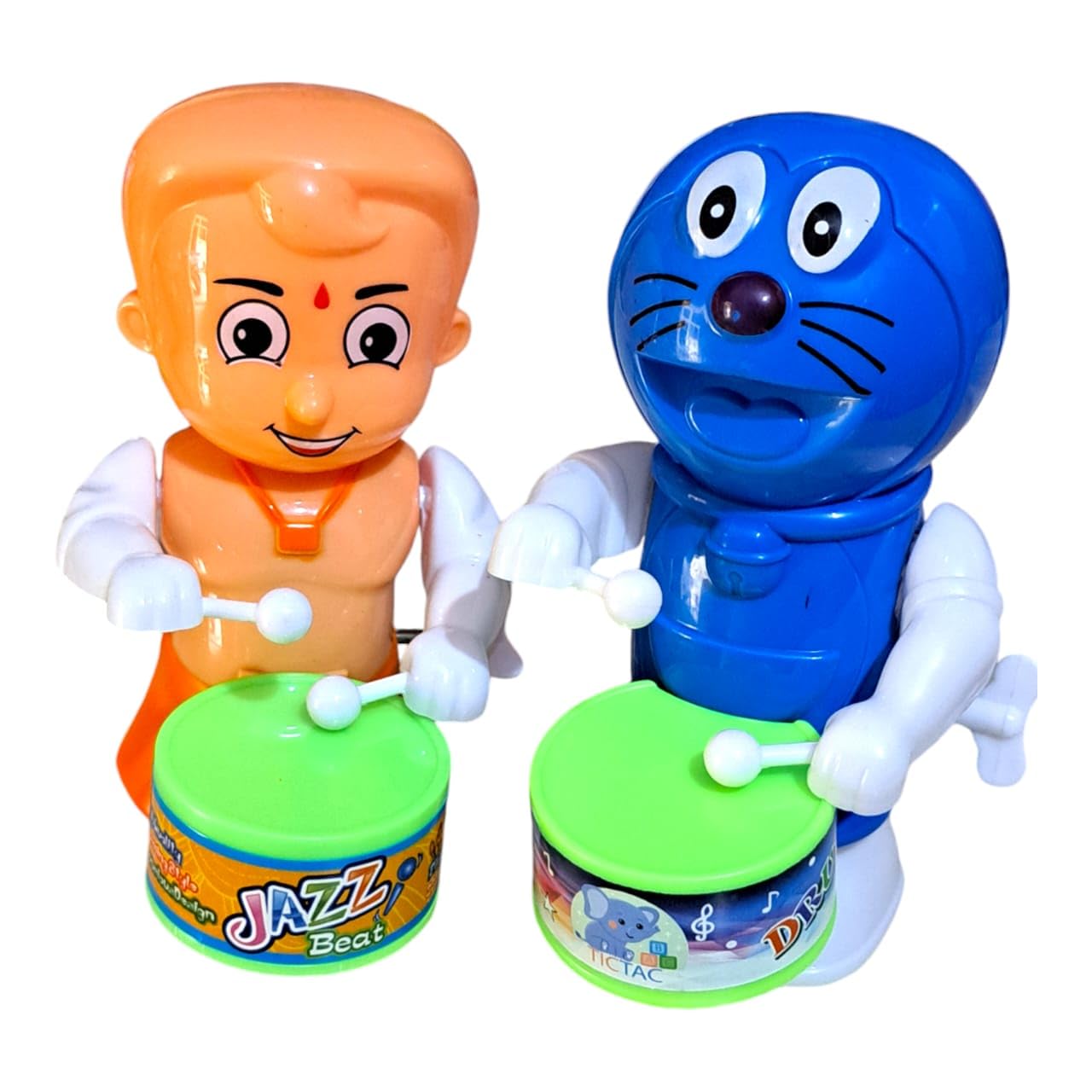 JNiL Key-Operated Cute Bheem Doremon Drummer Toy for Toddler Kids Gift Birthday Return Gift Drumming and Dancing Action for Kids-image-12