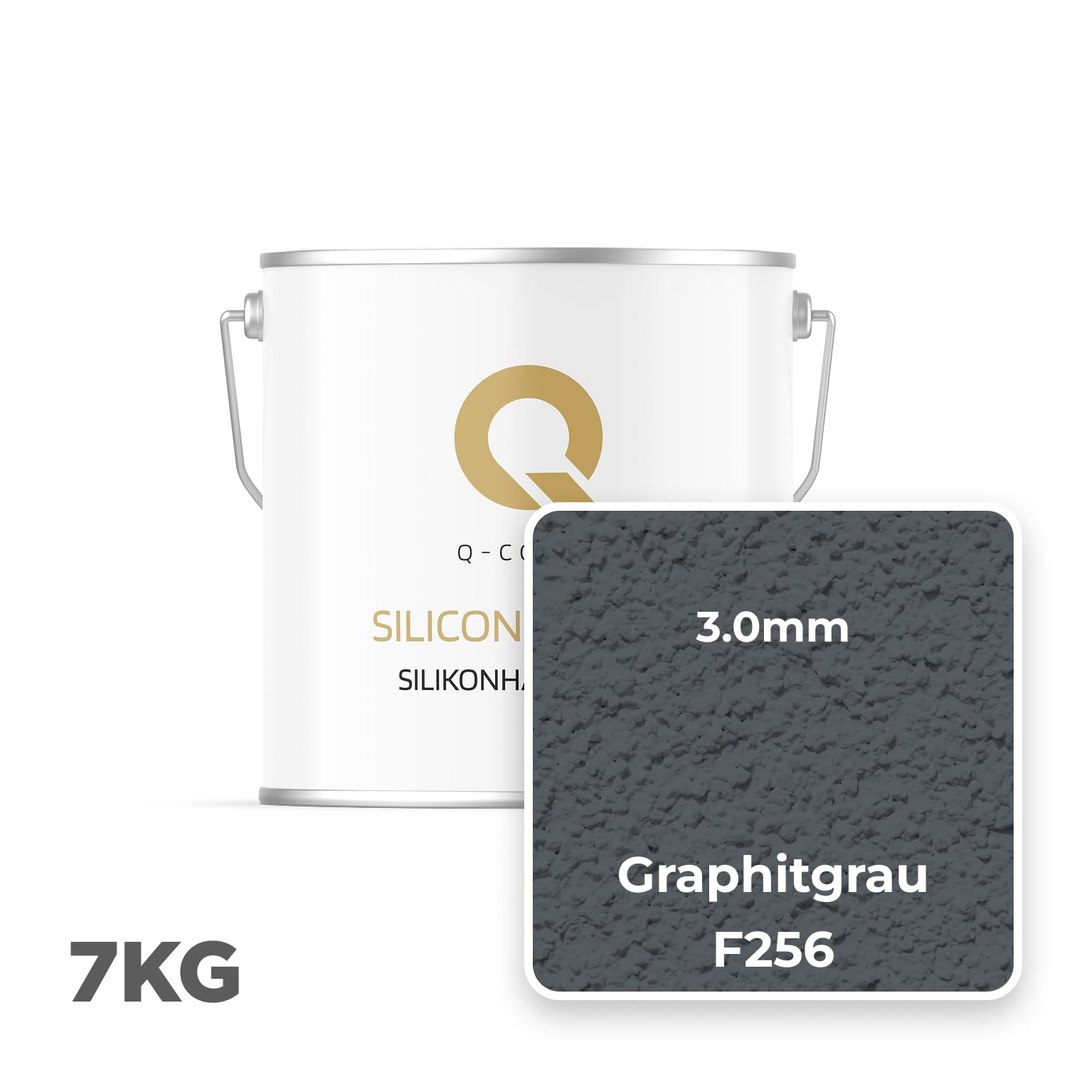 Intonaco In Resina Siliconica Grigio Grafite F256 7kg 3mm