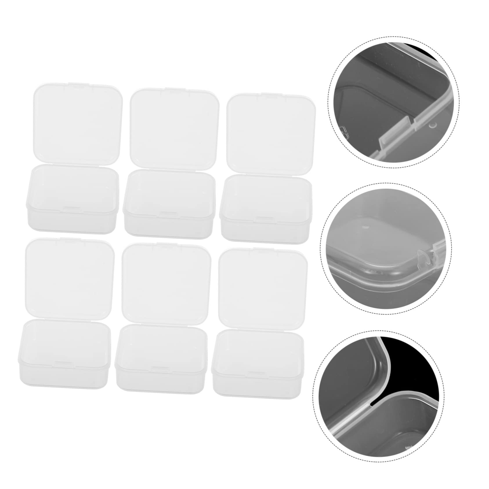 EXCEART 30pezzi Scatola Trasparente Per Contenitori Piccoli Da Organizer Quadrati Per Perline e Componenti Con Scomparti Contenitori Per Gioielli e Piccole Parti