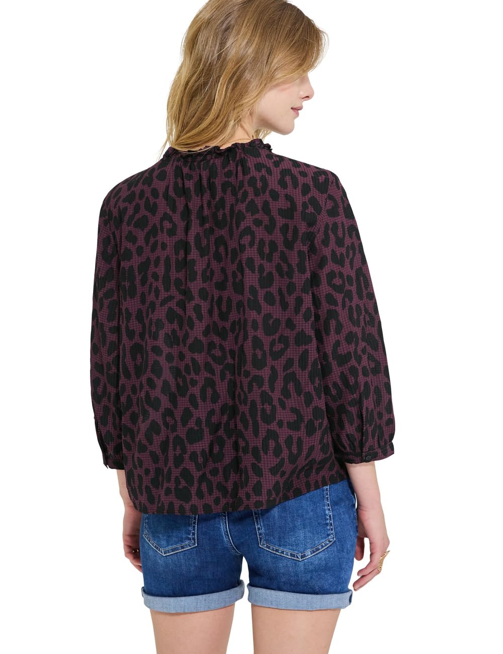Street One Studio Damen 3413393 3/4-Arm Bluse mit Split Neck und Print (1er Pack)