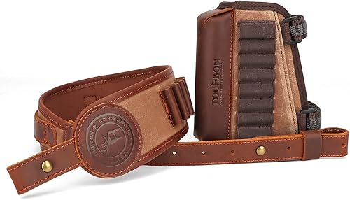 TOURBON Eslinga para rifle con soporte de munición para 30-06 30-30 308 233 y elevador de mejillas de pistola a juego