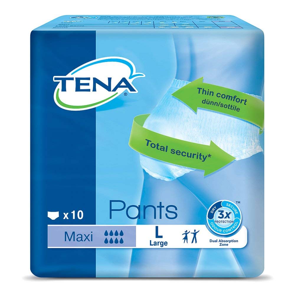 Tena Pants - Sous-vetement absorbant - Maxi Large Nouveau Pack 10