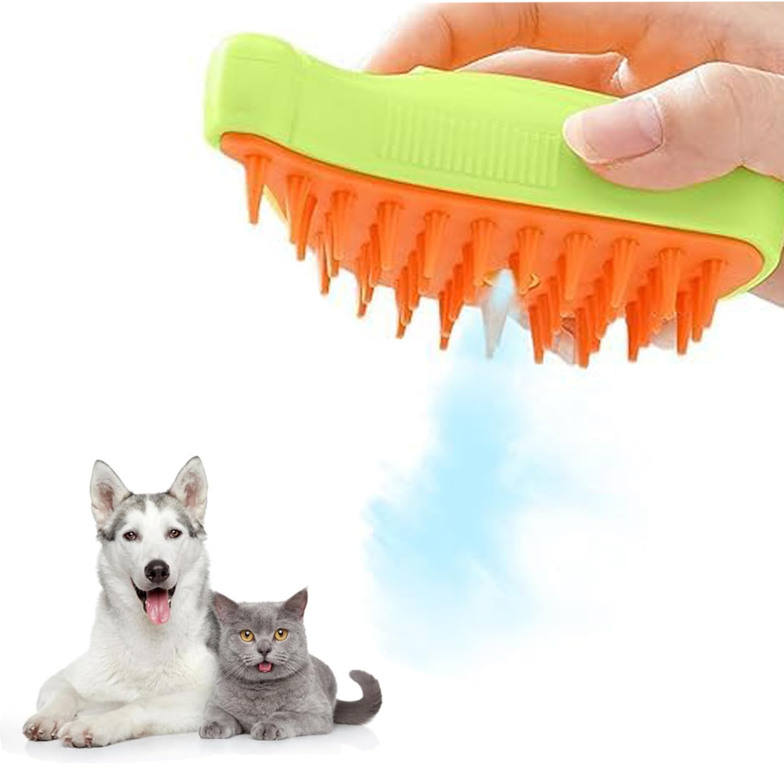 Brosse Chien Chat à Vapeur, 3 En 1 Peigne De Massage En Spray Pour Chats, Brosse à Chat Rechargeable,Cat Steamer Brush for Massage, Cat Hair Brush for Tangled and Loosse Hair