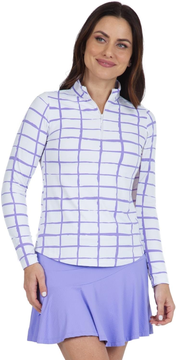 Cordova Print Long Sleeve Mock Neck Top-Cordova Print Long Sleeve Mock Neck Top-10495