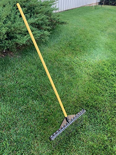 Standard Golf Garden Landscape Rake 21 Head Garden Debris Rake | Elevate Your Outdoor Spaces with Precision and Efficiency | Ideal for Lawn and Garden Maintenance