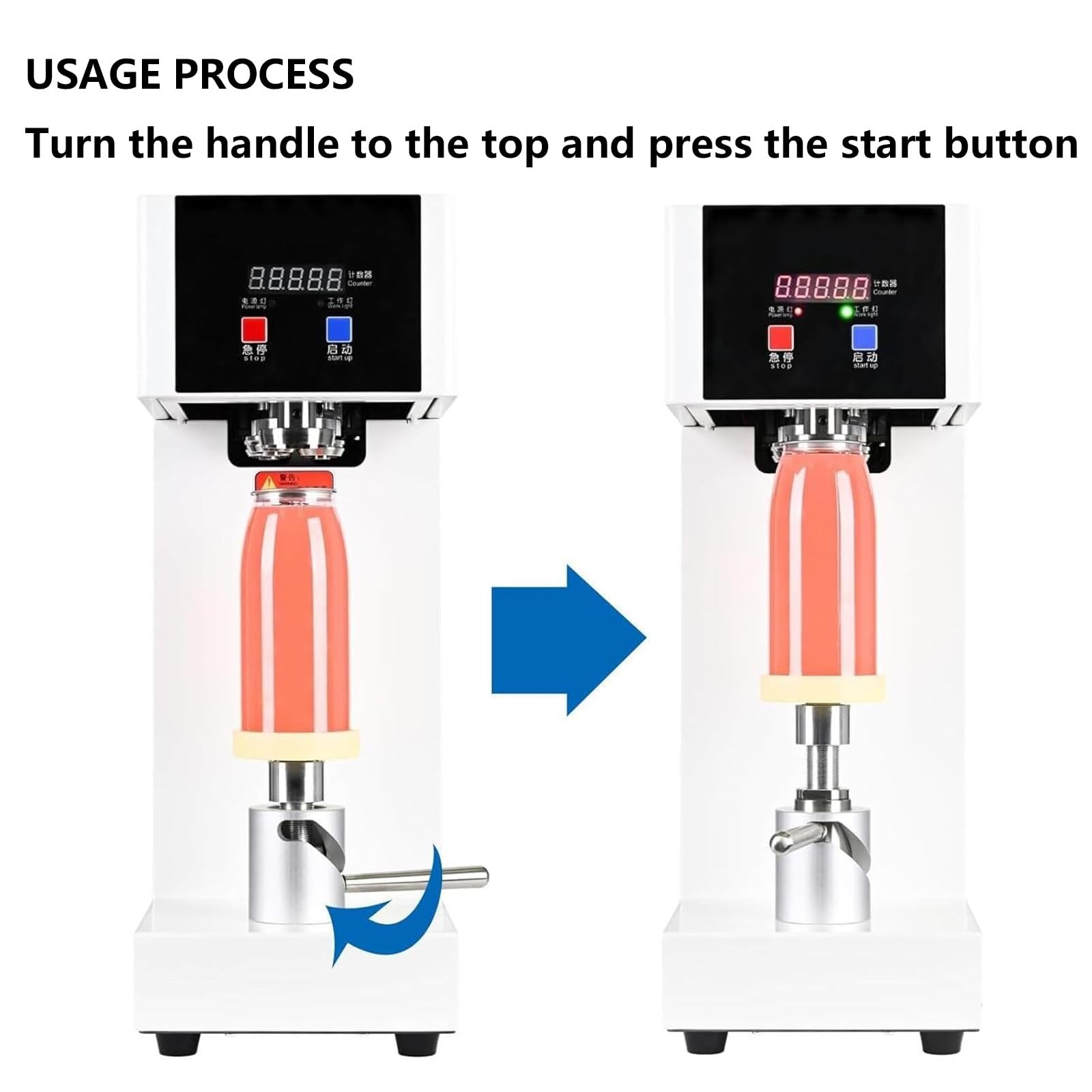 180W Commerciële Blik Afdichtingsmachine, Elektrische Cup Sealer Machine Met Teller & LCD Display, Plastic Drankfles Blik Beker (Black 220V)