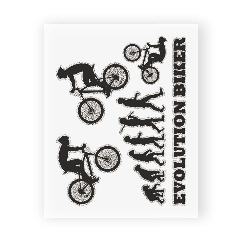 4R Quattroerre.it 6343 Sticker Evolution Biker Bici, 10 x 12 cm