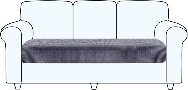 TAOCOCO Sofa Seat Covers, 1 Piece Sofa Cushion Cover Protection, Soft And Skin-Friendly Stretch replacement sofa seat cushions(Dark Grey, 3 Seater)