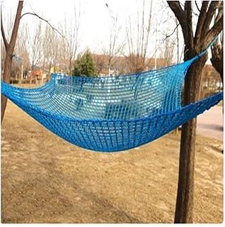 Climbing Cargo Net 2X2m Support Customization Kids Playground Net Double Layers Heavy Duty Backyard Net Double Layers Playground Net Climbing net for Swing Set (Color : Blue, Size : 2X2m)