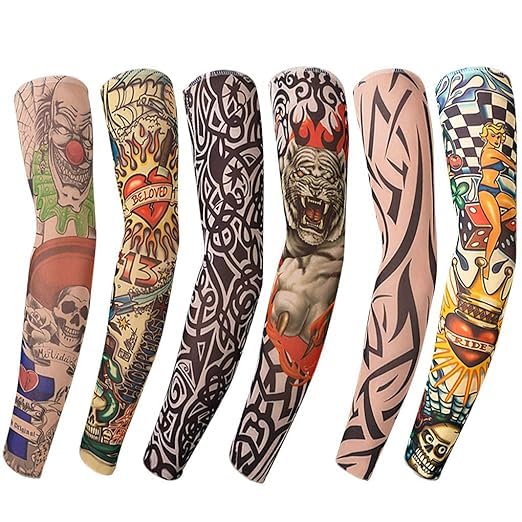 Fake Temporary Tattoo Sleeves Body Art Arm Stockings Slip Accessories Tatoo Soft For Men Women-picture-30