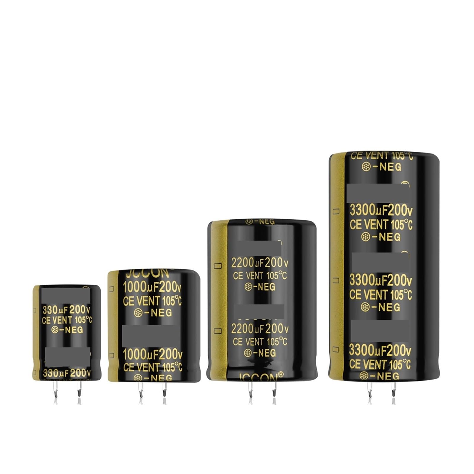 2 sztuki 200 V kondensator audio, wzmacniacz, kondensator elektrolityczny, 2000 godzin, 105 ℃, odpowiedni do filtra/klimatyzacji/kondensatora mocy HiFi (rozmiar: 200V470UF 22x35)