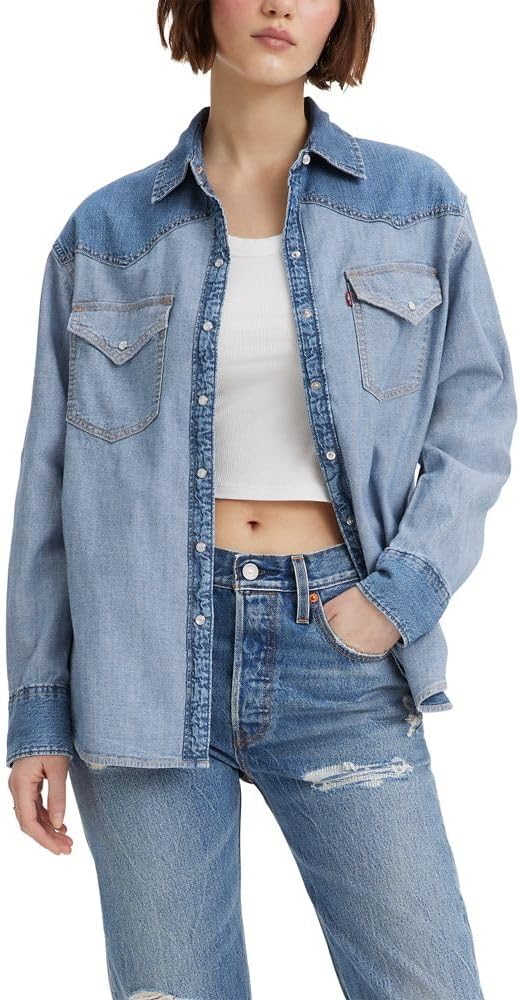 Levi's Women's Dylan Relaxed Western Shirt (Standard and Plus)