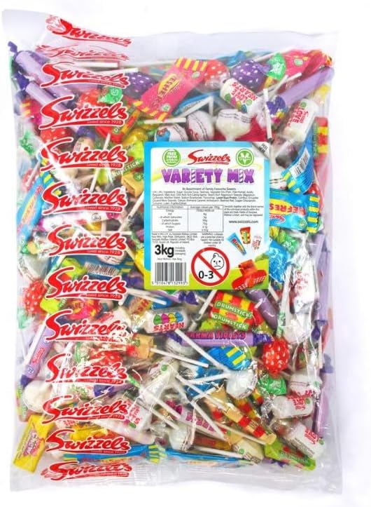 Swizzells Sweets 3000g Bags All Flavours, 3kg Of Sweet Bags, Fresh Stock (1 Bag x 3 Kg, Variety Mix)