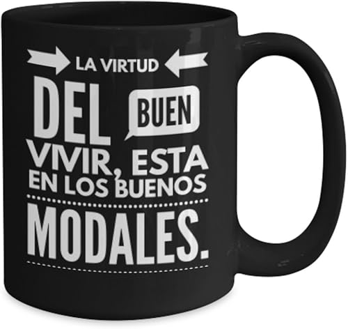 Miniatura 2 de La virtud del buen vivir  AFIRMACIONES Taza cafe, tazas para café divertidas, tazas de café personalizadas, taza de café inspiradoras, taza grande