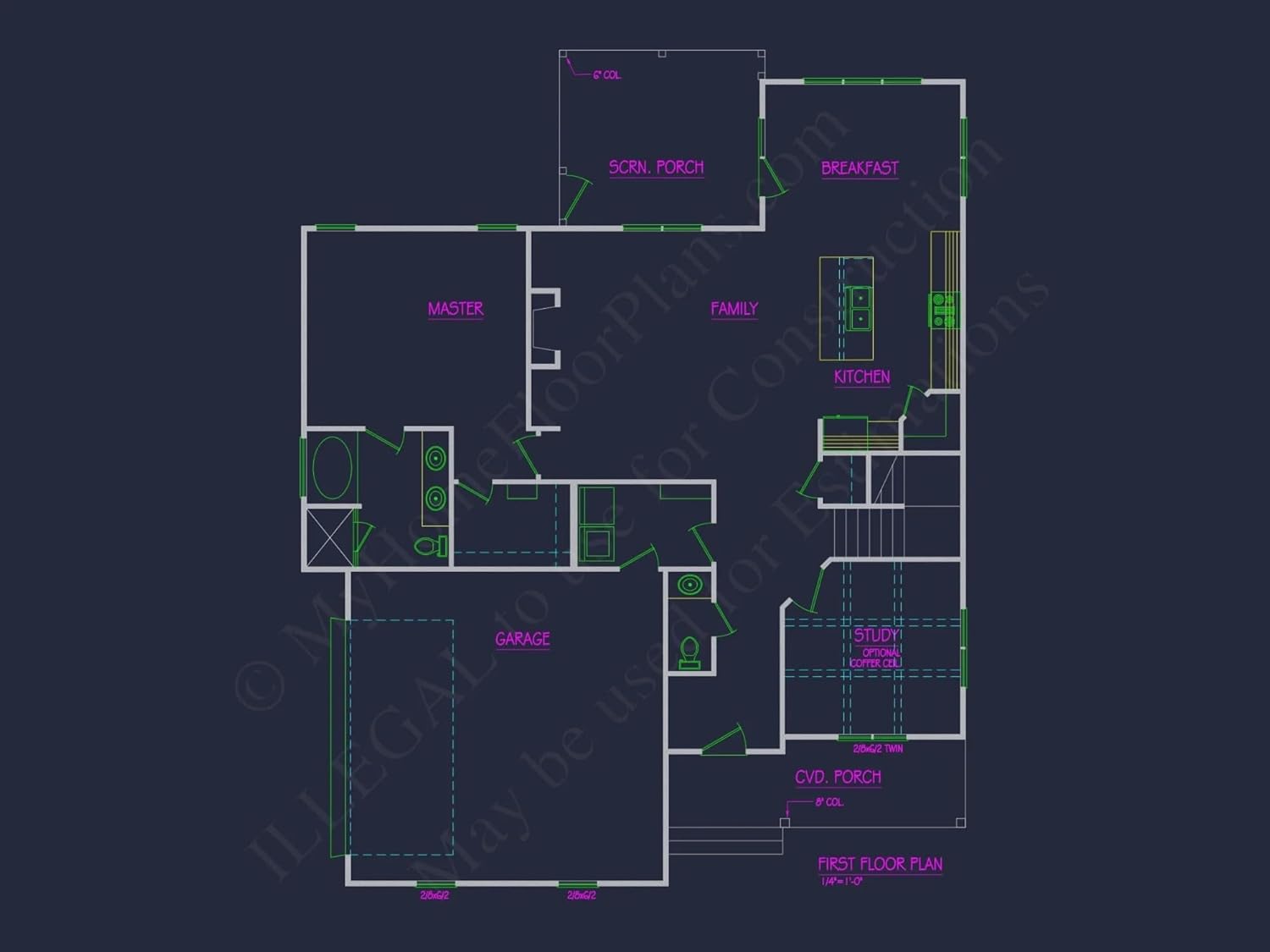 20-1313 HOUSE PLAN - Modern Craftsman House Plan with 4 Bedrooms and 2 Floors