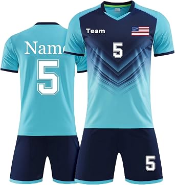 Custom Soccer Jersey for Mens Womens Adults Kids Soccer Short and Shirt with Name Number Team Logo ...