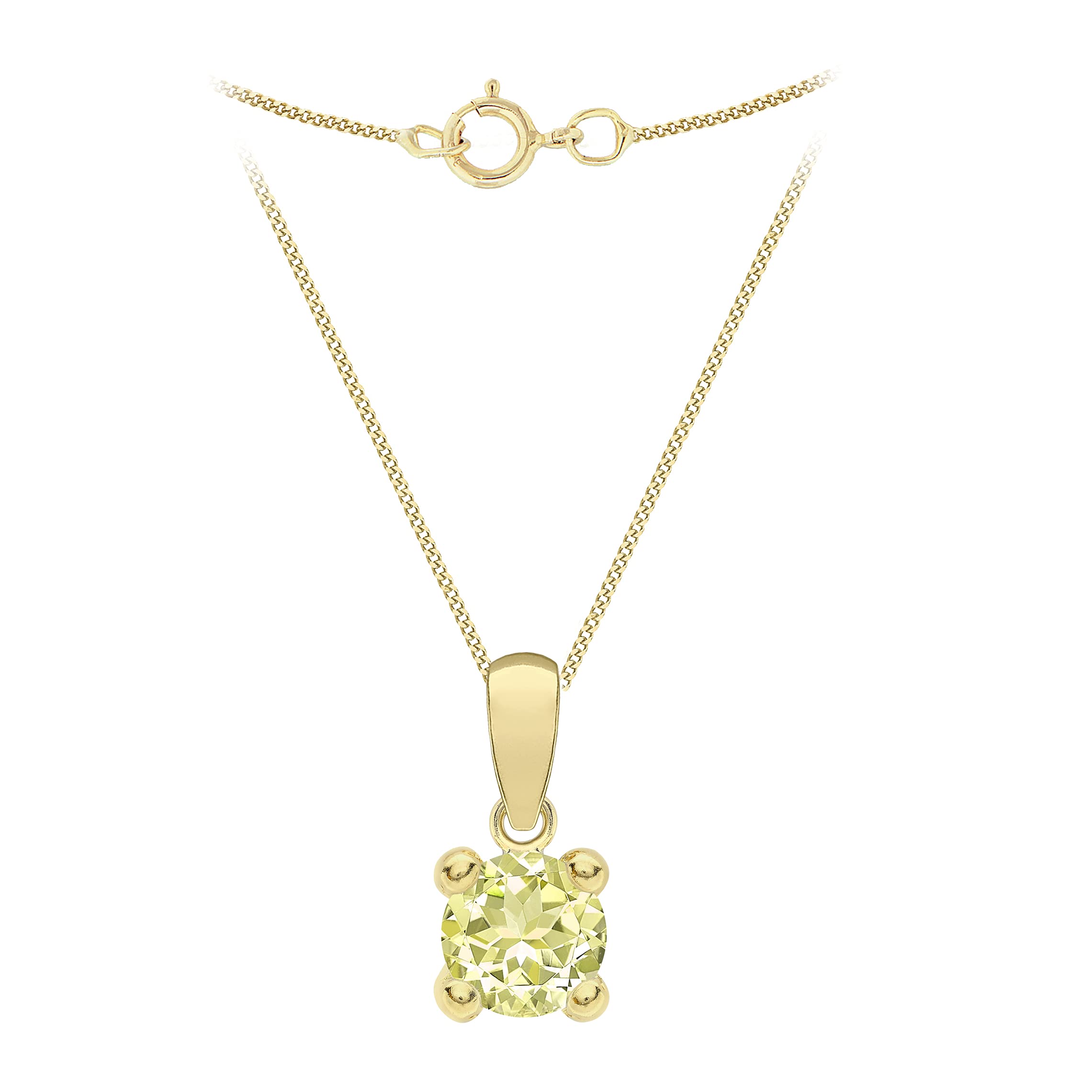 Amazon Essentials Collier avec Pendentif en or 9 Carats avec Pierre de Naissance (précédemment Amazon Collection)