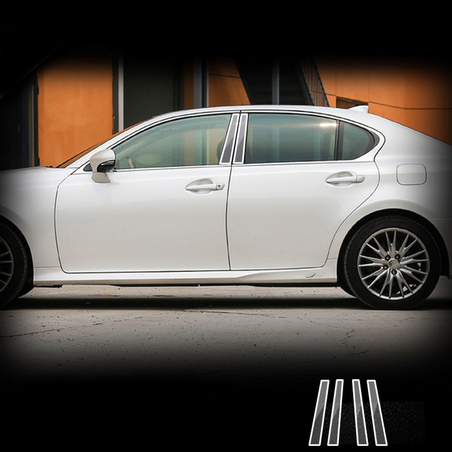 JCAKES Car Exterior Car Window Pillar Anti-Scratch TPU Protective Film Anti-Scratch Repair Film Transparent refit，for Lexus GS 2012-2023