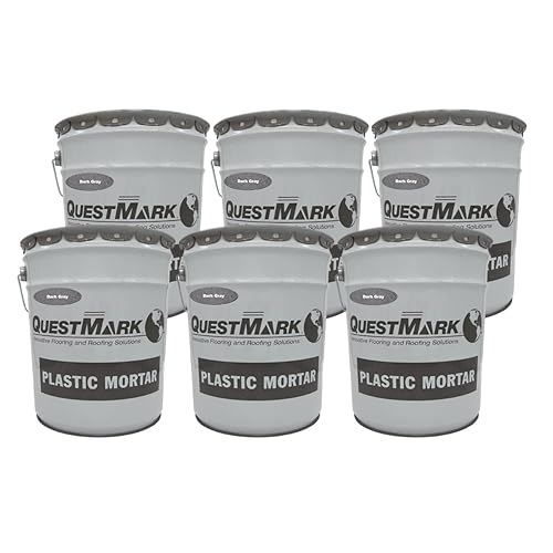 QuestMark 2110 - Parche de piso de hormigón epoxi de alto tráfico y rejuvenecedor - Palé de 14 unidad de 6 x 5 galones gris oscuro reparación