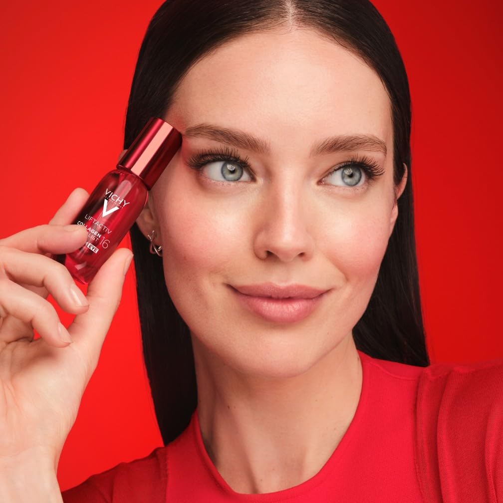 Vichy Liftactiv, Collagen Specialist 16, Siero Contorno Occhi, Per Tutti i Tipi di Pelle, Contorno Occhi Compatto e Rimpolpato, Sguardo Fresco e Riposato, Con Ramnosio, Peptidi e Maitake, 15 ml