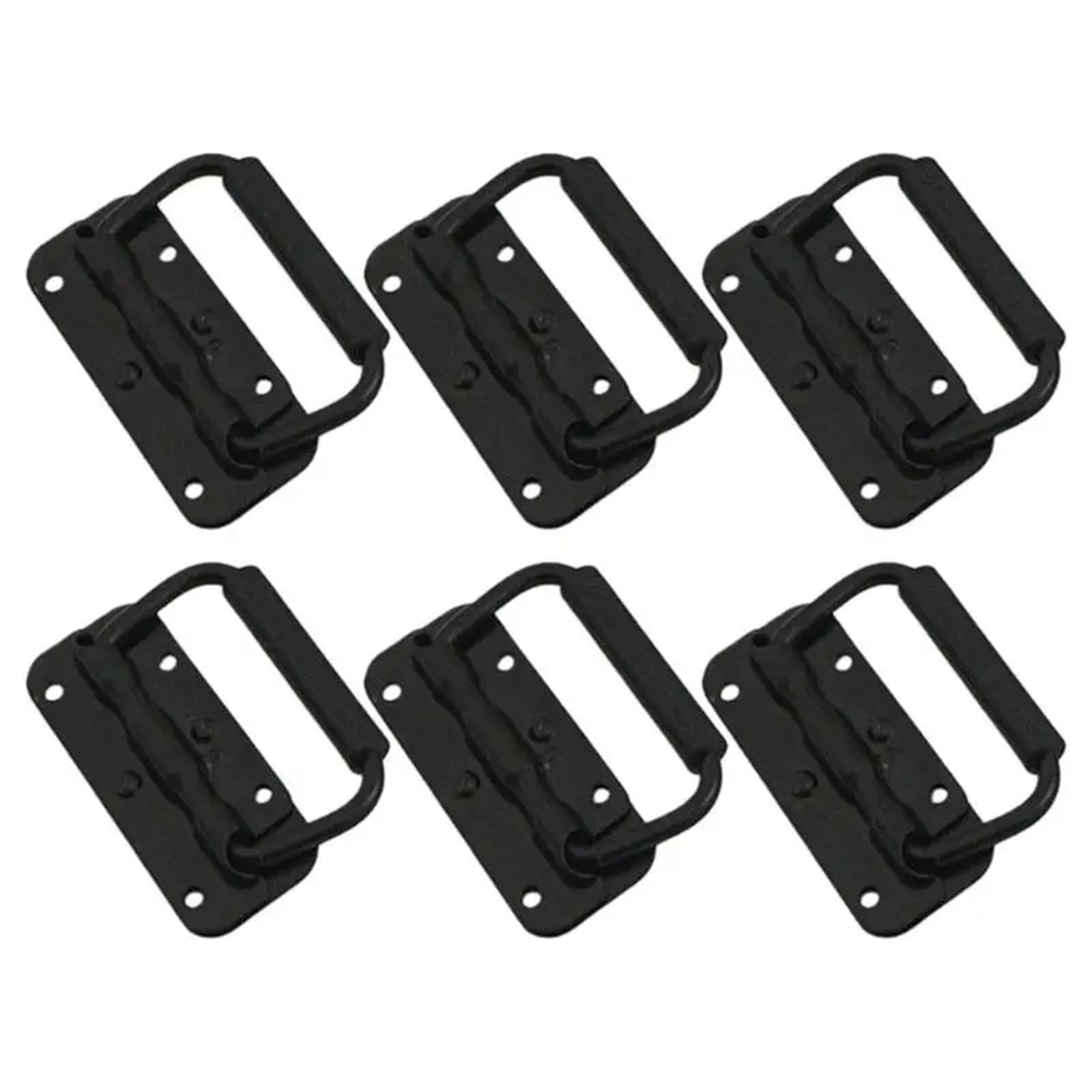 QCPLMKOJN Folding Spring Steel Handles, Spring Action Foldable Iron Door Pull Handles 6pcs Multiple Sizes 100-140mm(140mm)