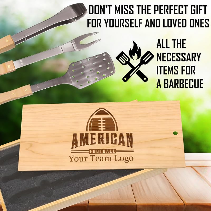 Set de Parrilla con Caja de Madera y Logo Personalizado miniatura 6