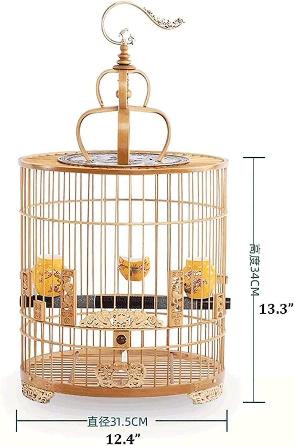 Jaula para pájaros, Jaula para pájaros portátil para Exteriores con Gancho