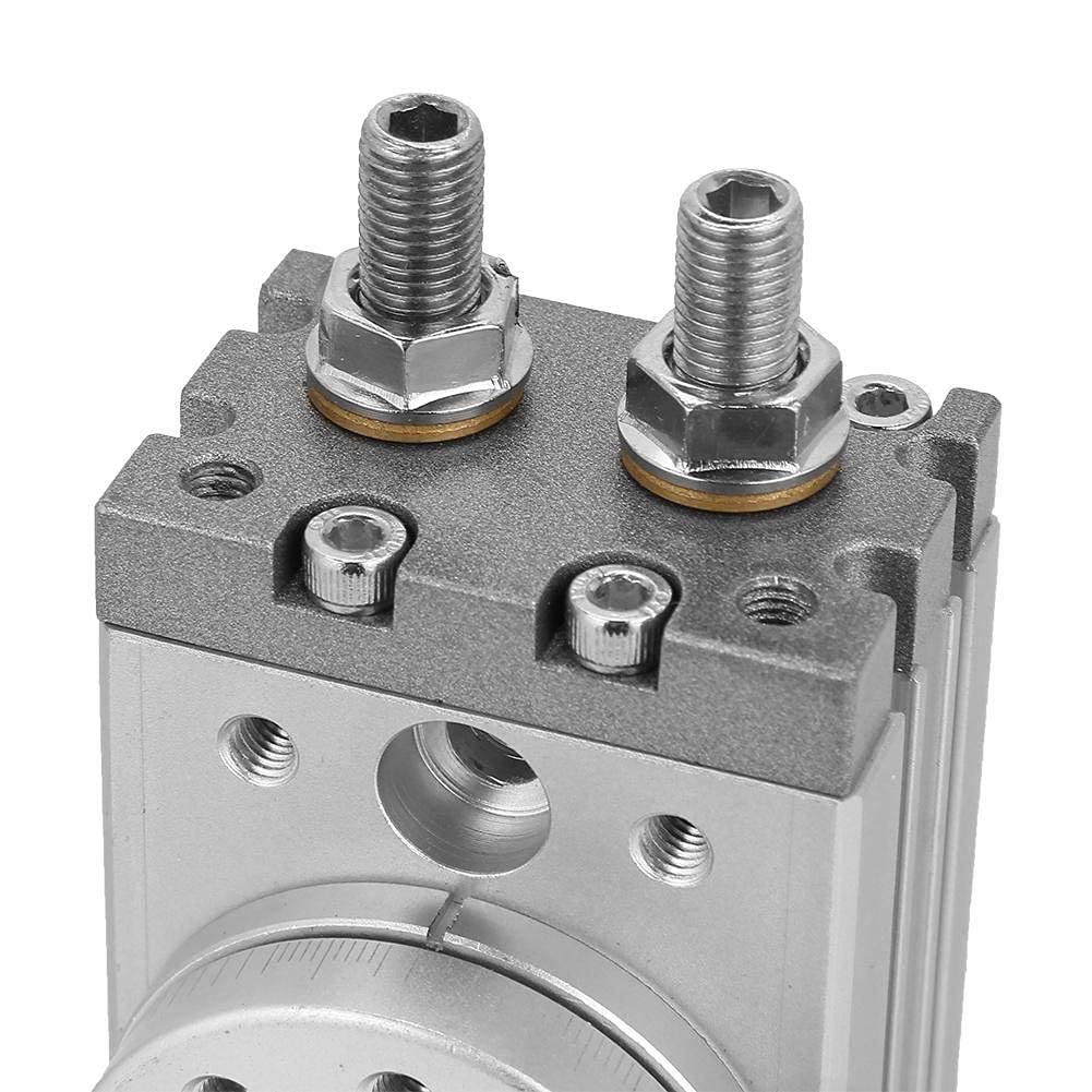 Cilindro neumático rotatorio de 180 grados, cilindro de aire M5, 0.1-1.0MPa, diámetro de 15 mm, rango de ajuste de ángulo 0-180 °, anticorrosivo, anillo magnético incorporado