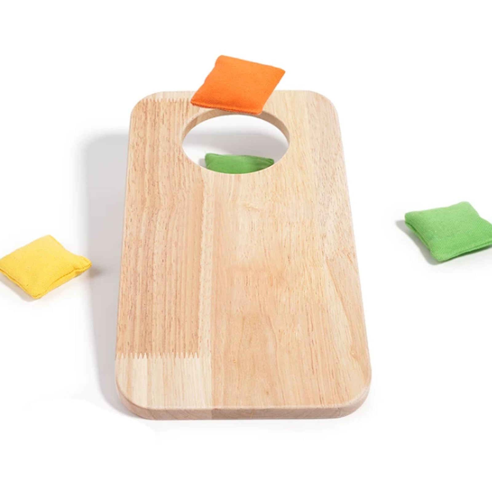 Przenośna drewniana mini gra w rzucanie workami Montessori | Mini zestaw do Cornhole, gra interaktywna dla rodzica i dziecka, rozwijająca mięśnie rąk i koordynację ręka-oko